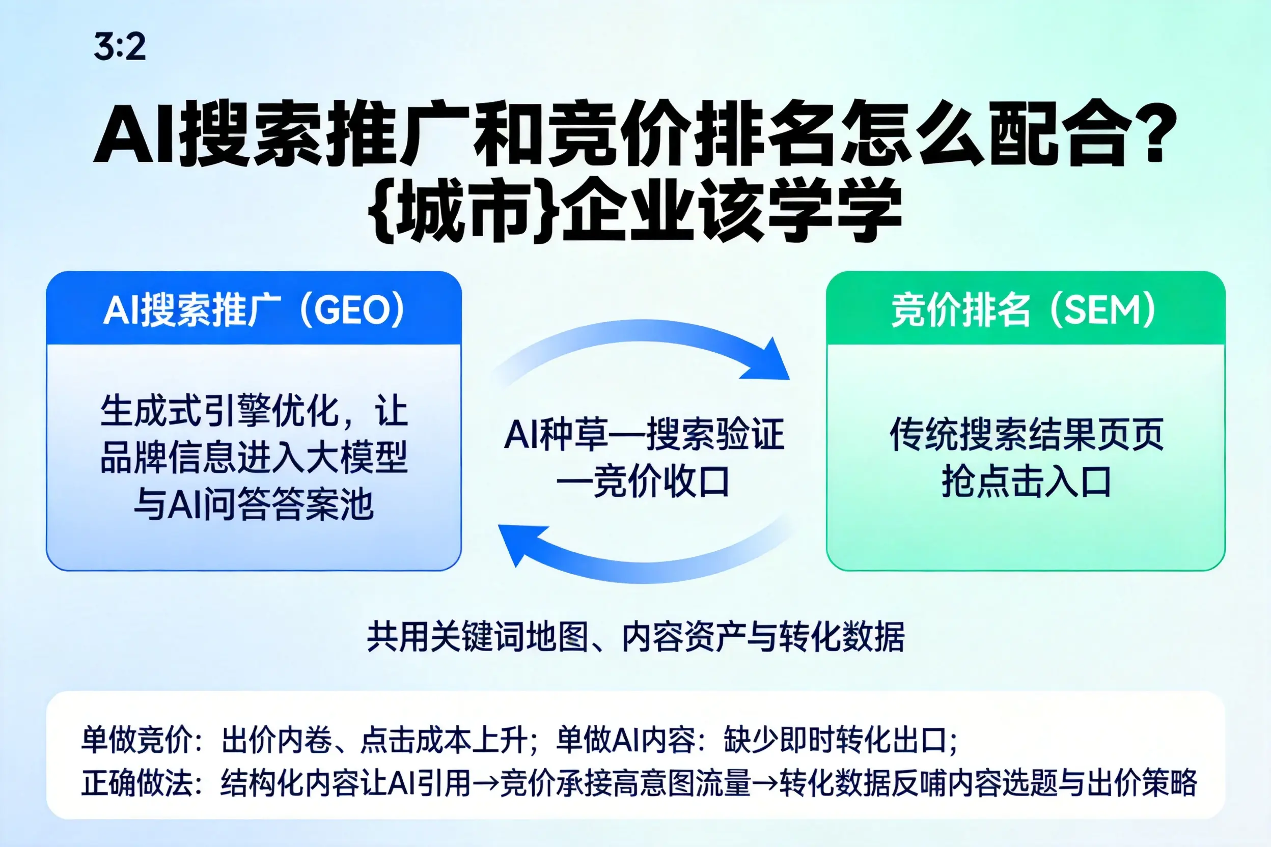 AI搜索推广和竞价排名怎么配合？资阳企业该学学