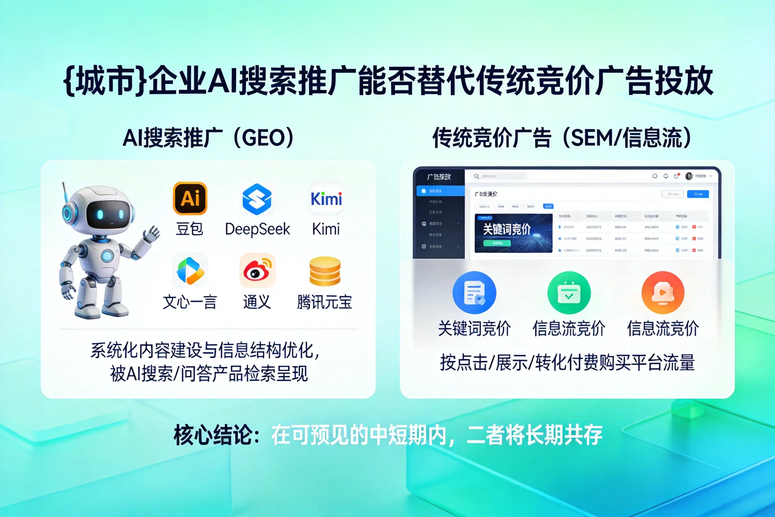 资阳企业AI搜索推广能否替代传统竞价广告投放