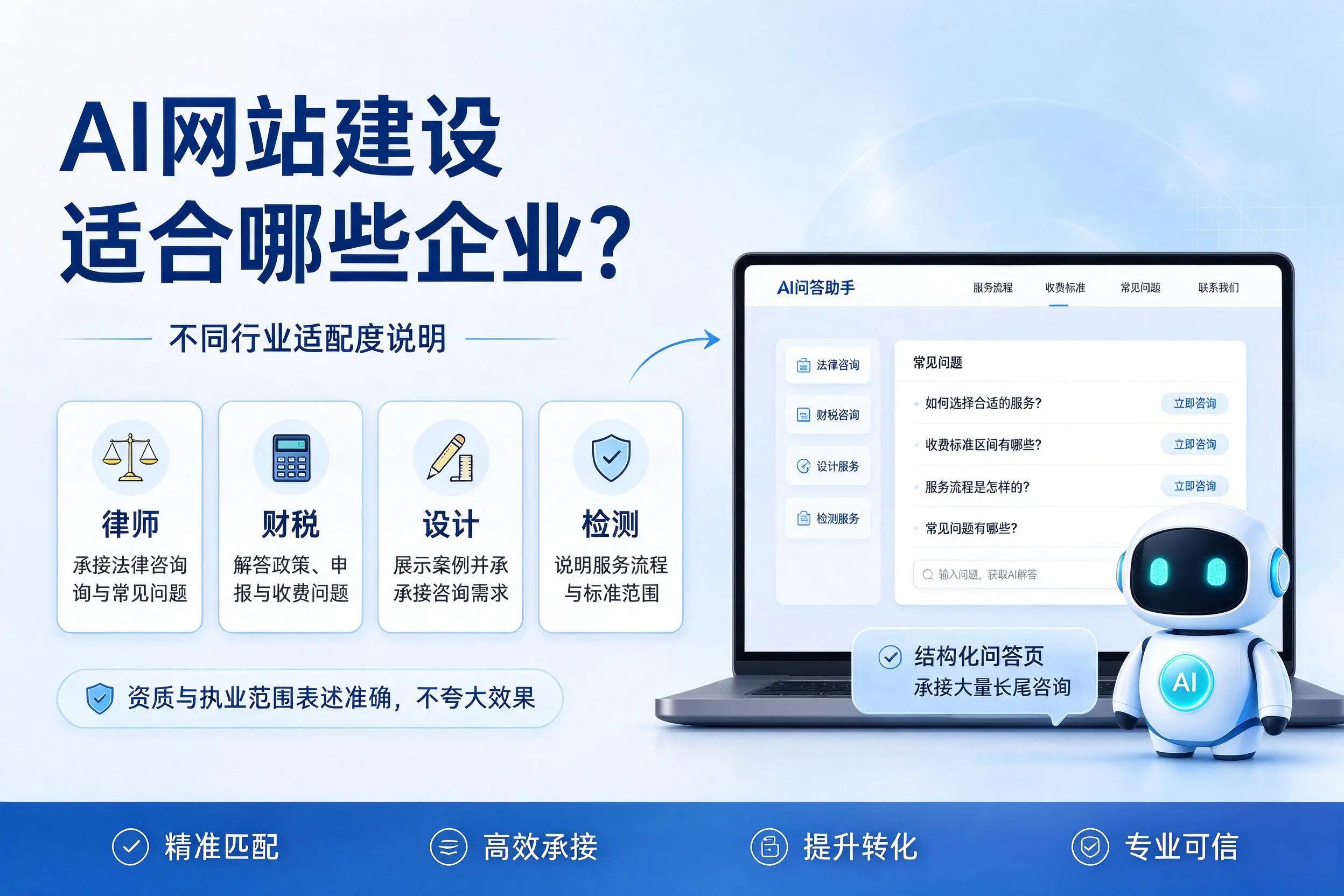AI网站建设适合哪些企业？资阳不同行业适配度说明