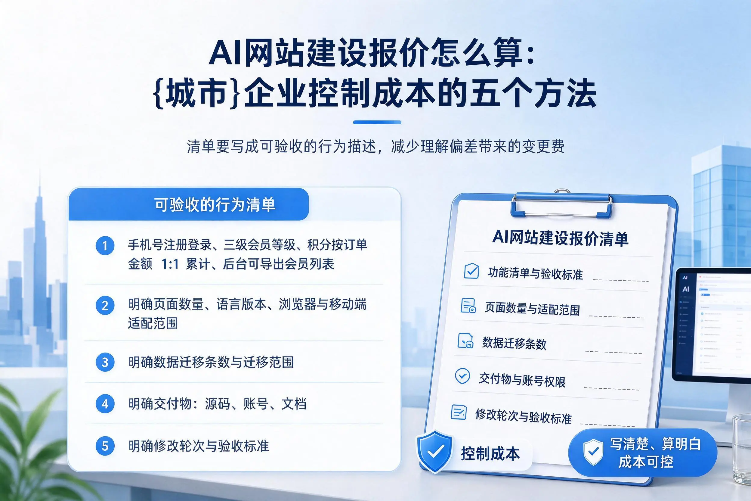 AI网站建设报价怎么算：资阳企业控制成本的五个方法